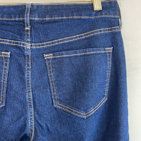 Old Navy Super Skinny Jeans Blue Dark Wash Mid-Rise Stretch Size 8 Tall - Picture 6 of 10